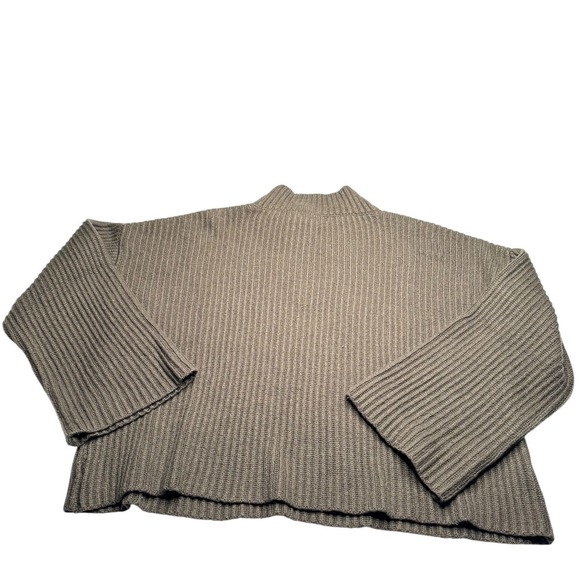 Sweet Baby Jamie Wool Blend Cowl Neck Cropped Sweater Brown XL Fall - Picture 4 of 4